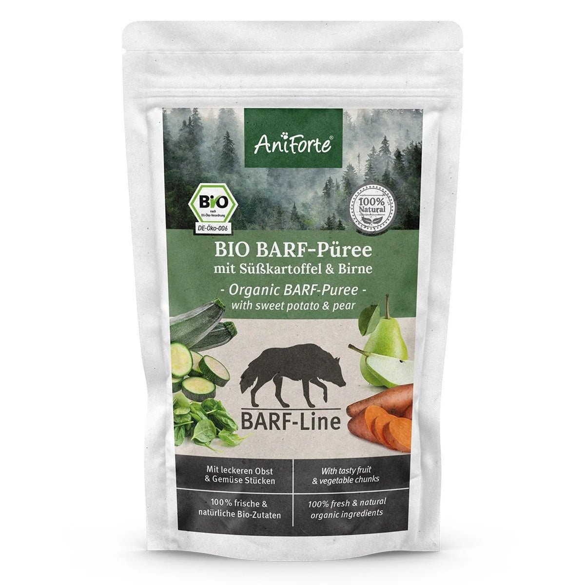 AniForte® Organic BARF Puree Sweet Potato & Pear 150g - AniForte UK