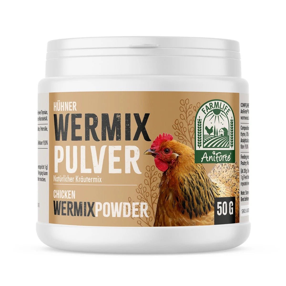 AniForte® WermiX Powder - For Poultry 50g - AniForte UK