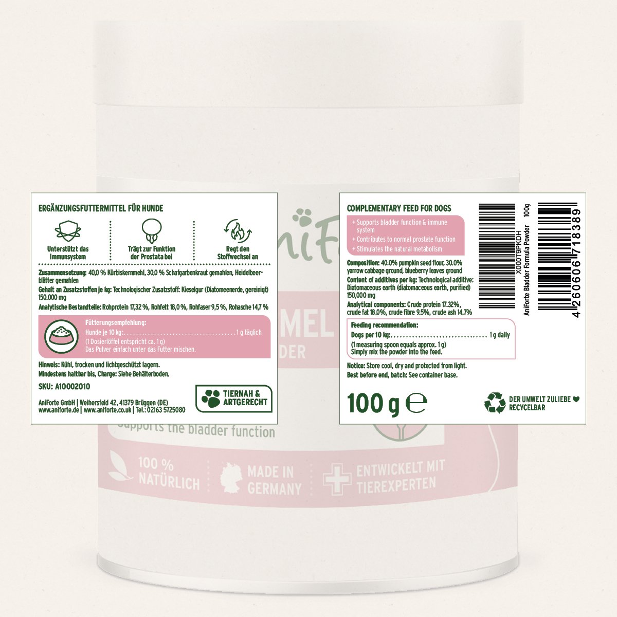 Bladder Formula Powder 100g - AniForte UK