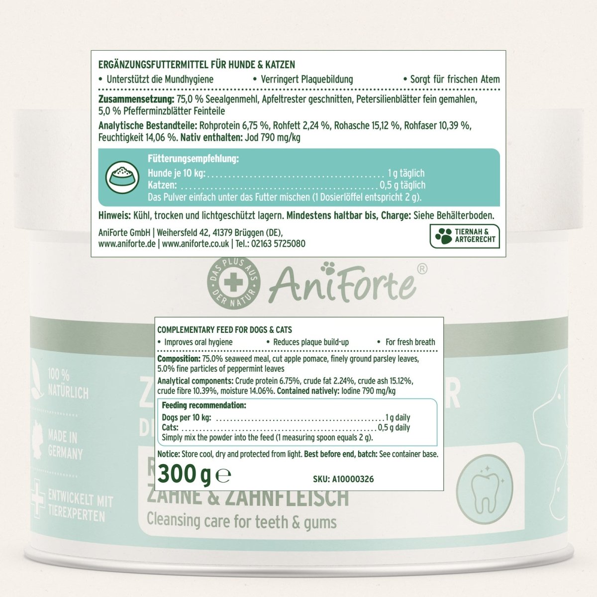 Denta Clean & Care Powder for Dogs and Cats - AniForte UK