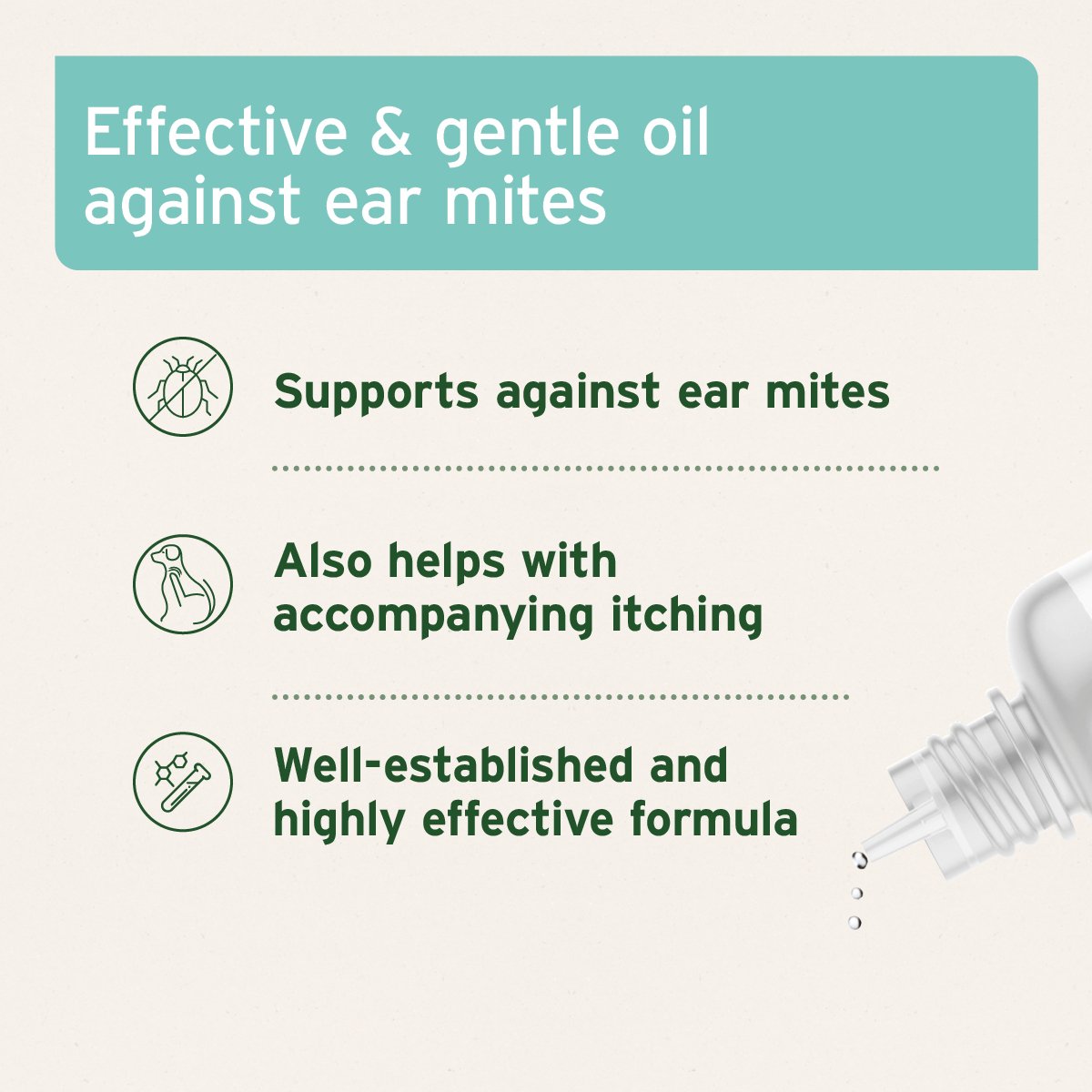 Ear Mite Treatment Oil Drops - available in two sizes - AniForte UK