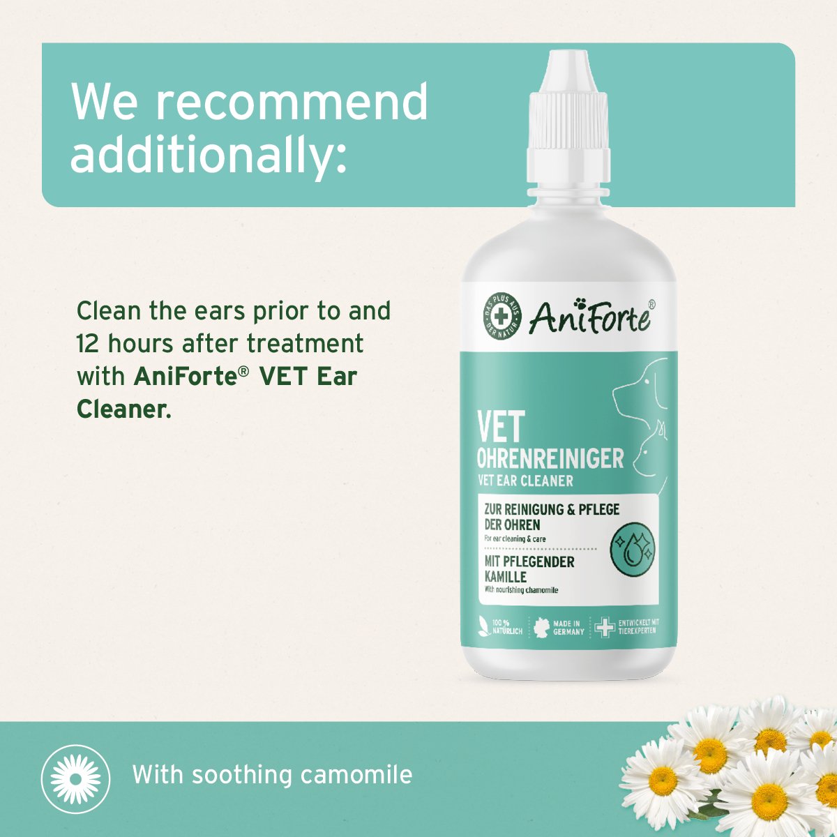 Ear Mite Treatment Oil Drops - available in two sizes - AniForte UK