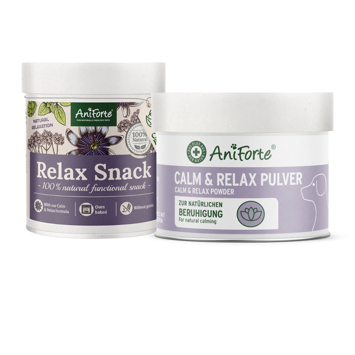 Large Calming Bundle (5 x Relax Snack, 5 x Calm and Relax Powder) - AniForte UK