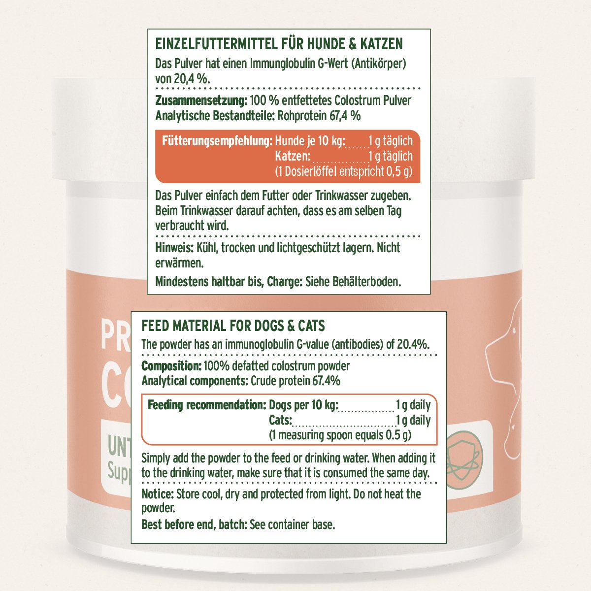 Colostrum powder for dogs hotsell