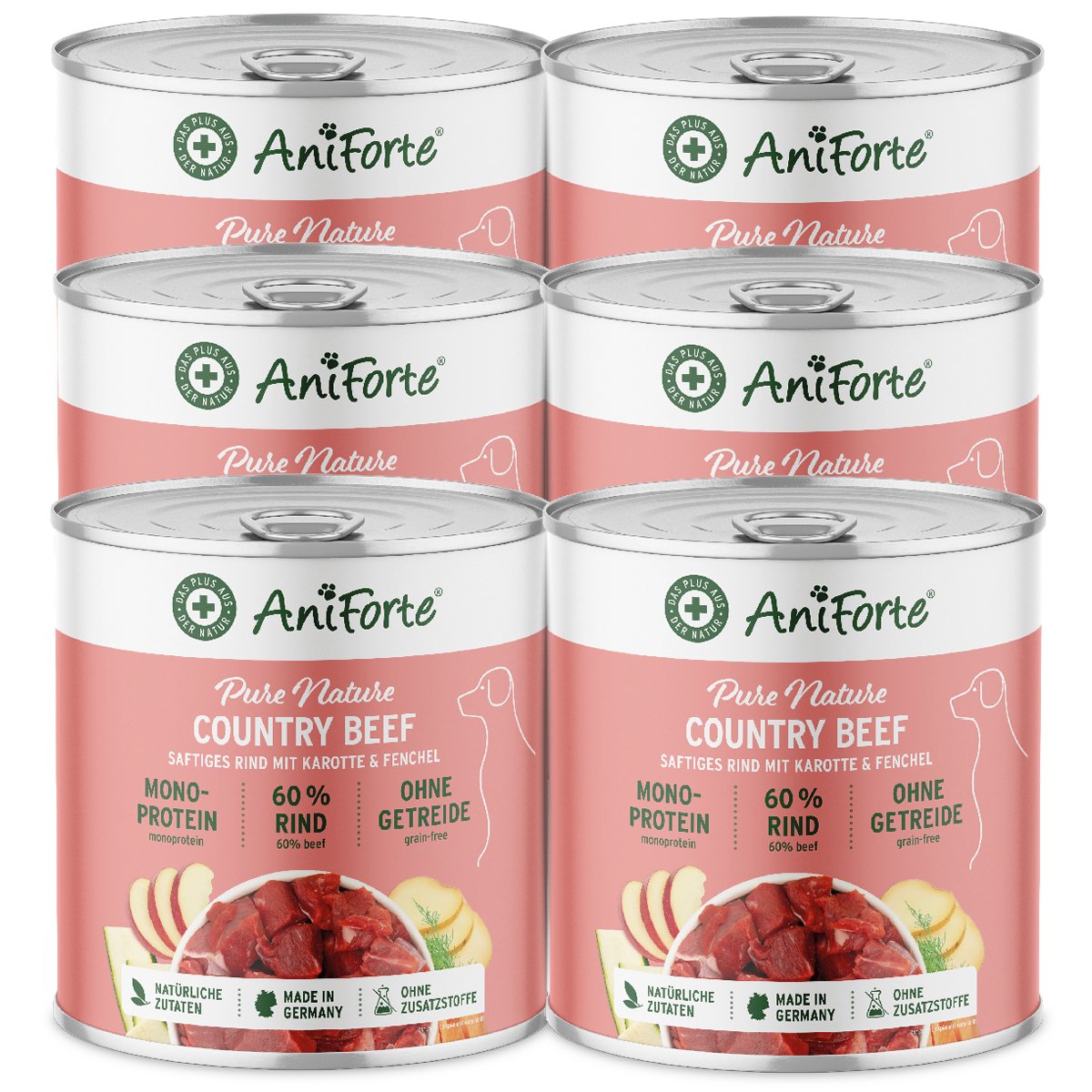 PureNature Country Beef - Wet Food for Dogs - AniForte UK