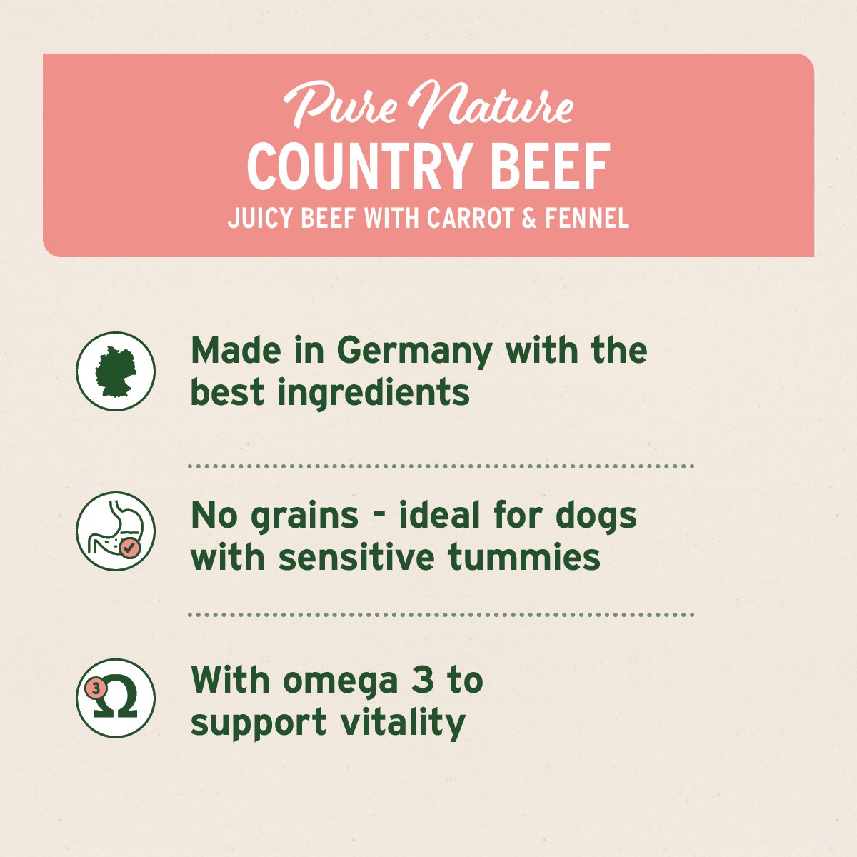 PureNature Country Beef - Wet Food for Dogs - AniForte UK