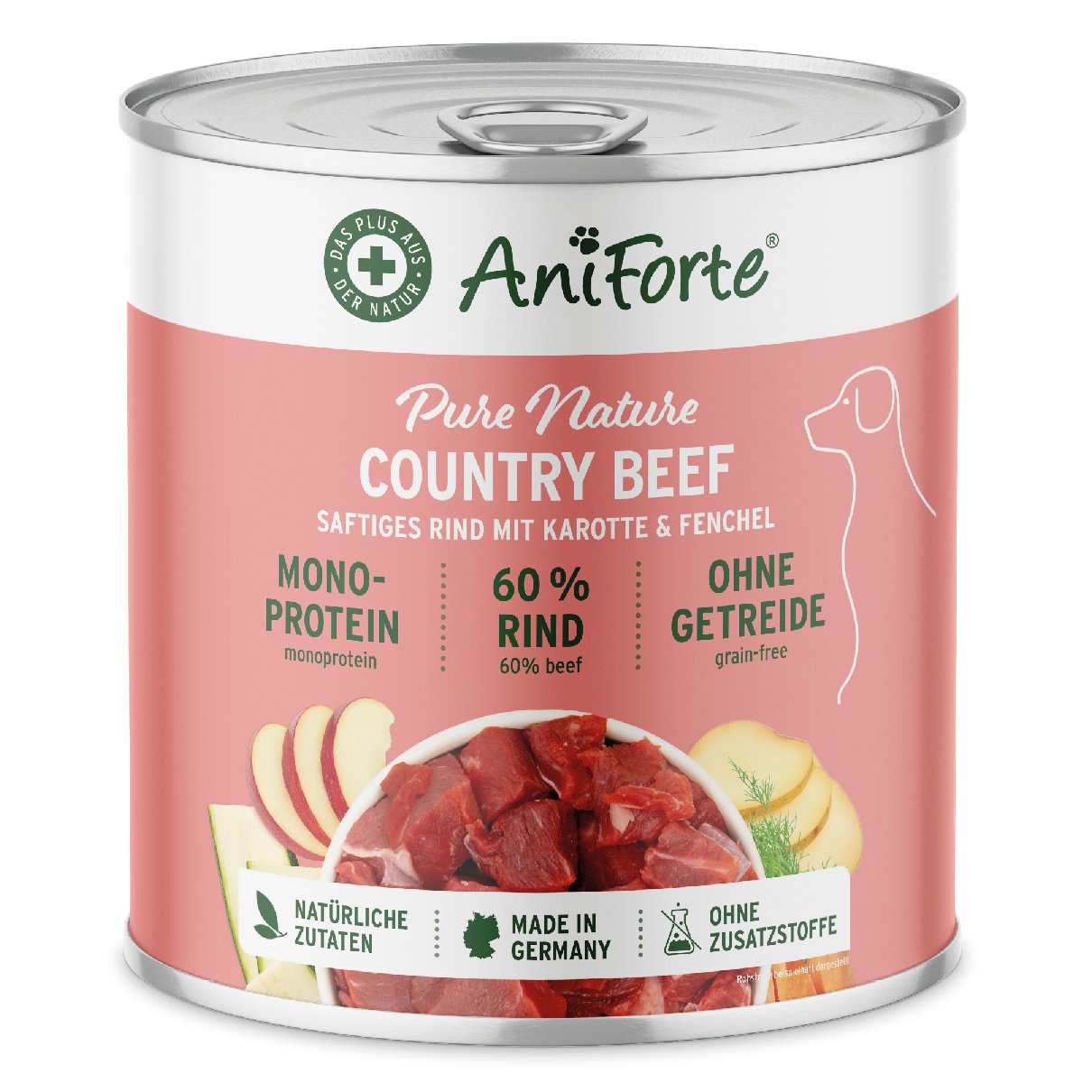 PureNature Country Beef - Wet Food for Dogs - AniForte UK