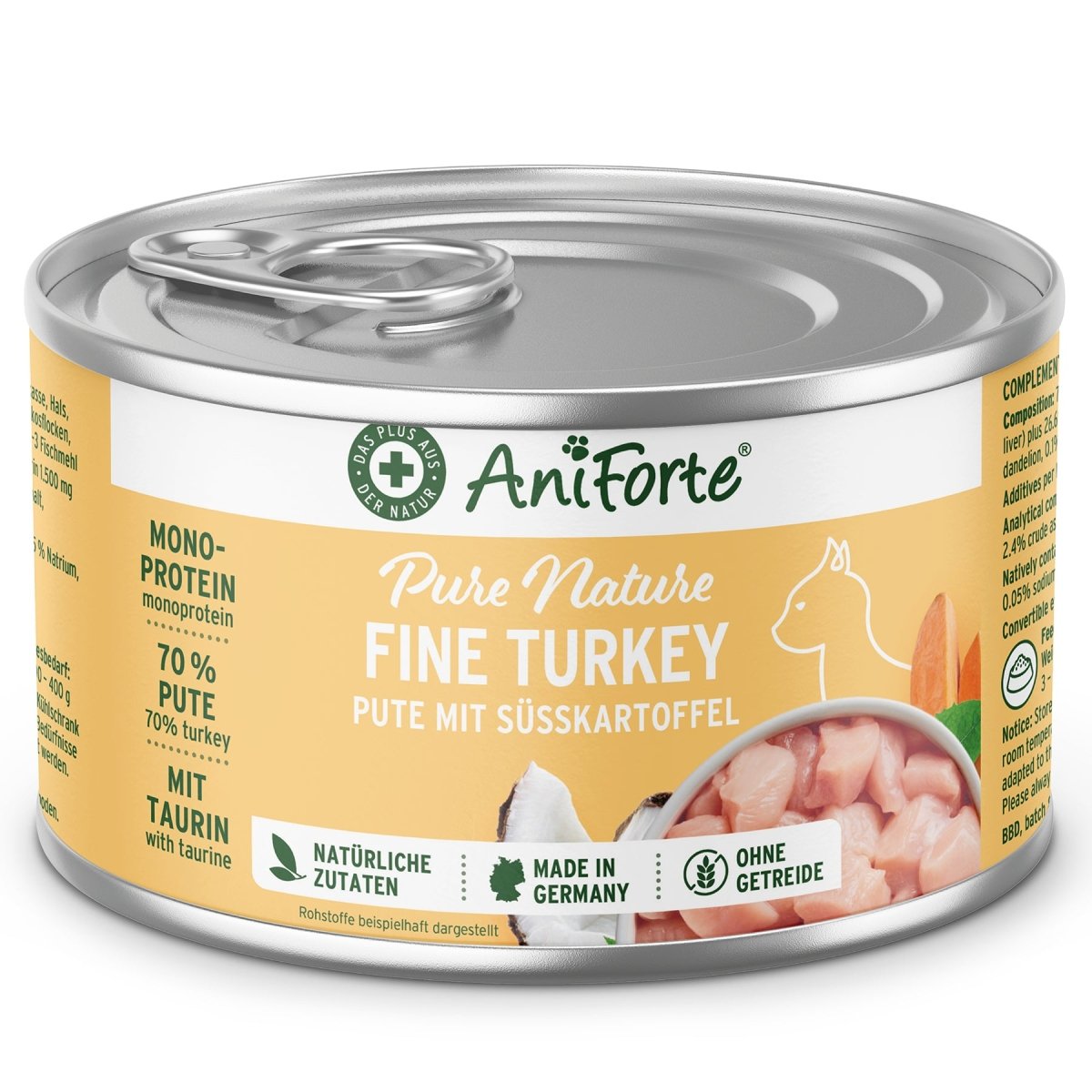 PureNature Fine Turkey - Wet Food for Cats - AniForte UK