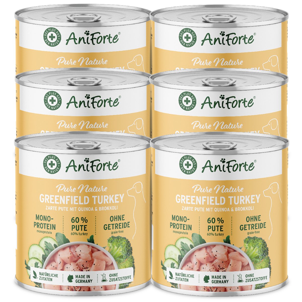 PureNature GreenField Turkey - Wet Food for Dogs - AniForte UK