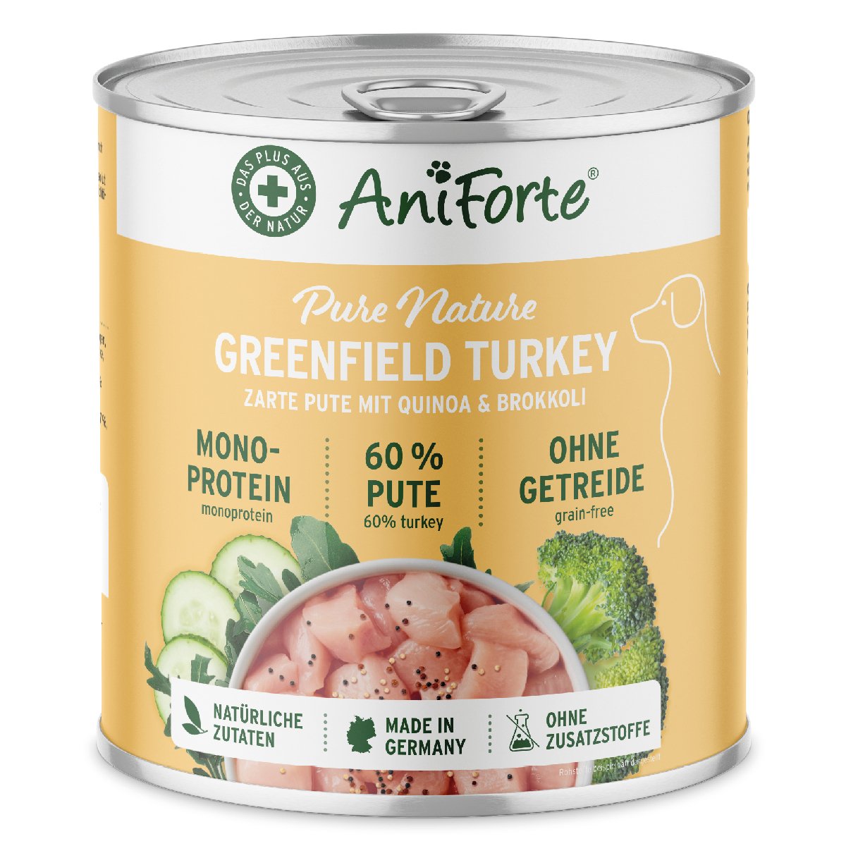 PureNature GreenField Turkey - Wet Food for Dogs - AniForte UK