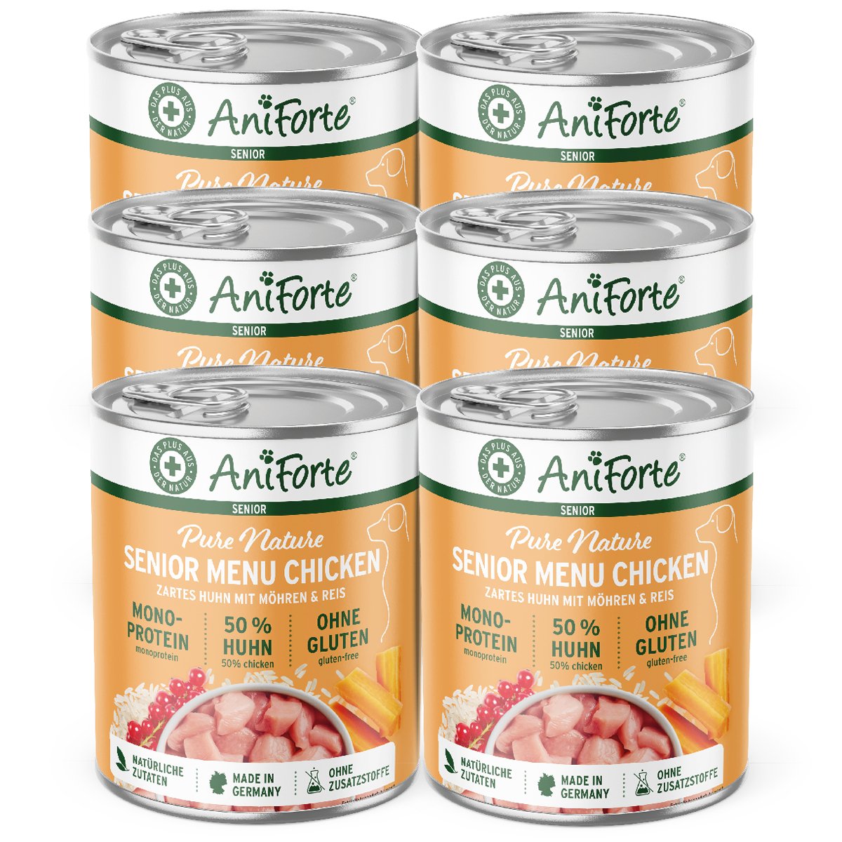 PureNature Senior Chicken - Wet food for Senior Dogs 6 x 400g - AniForte UK