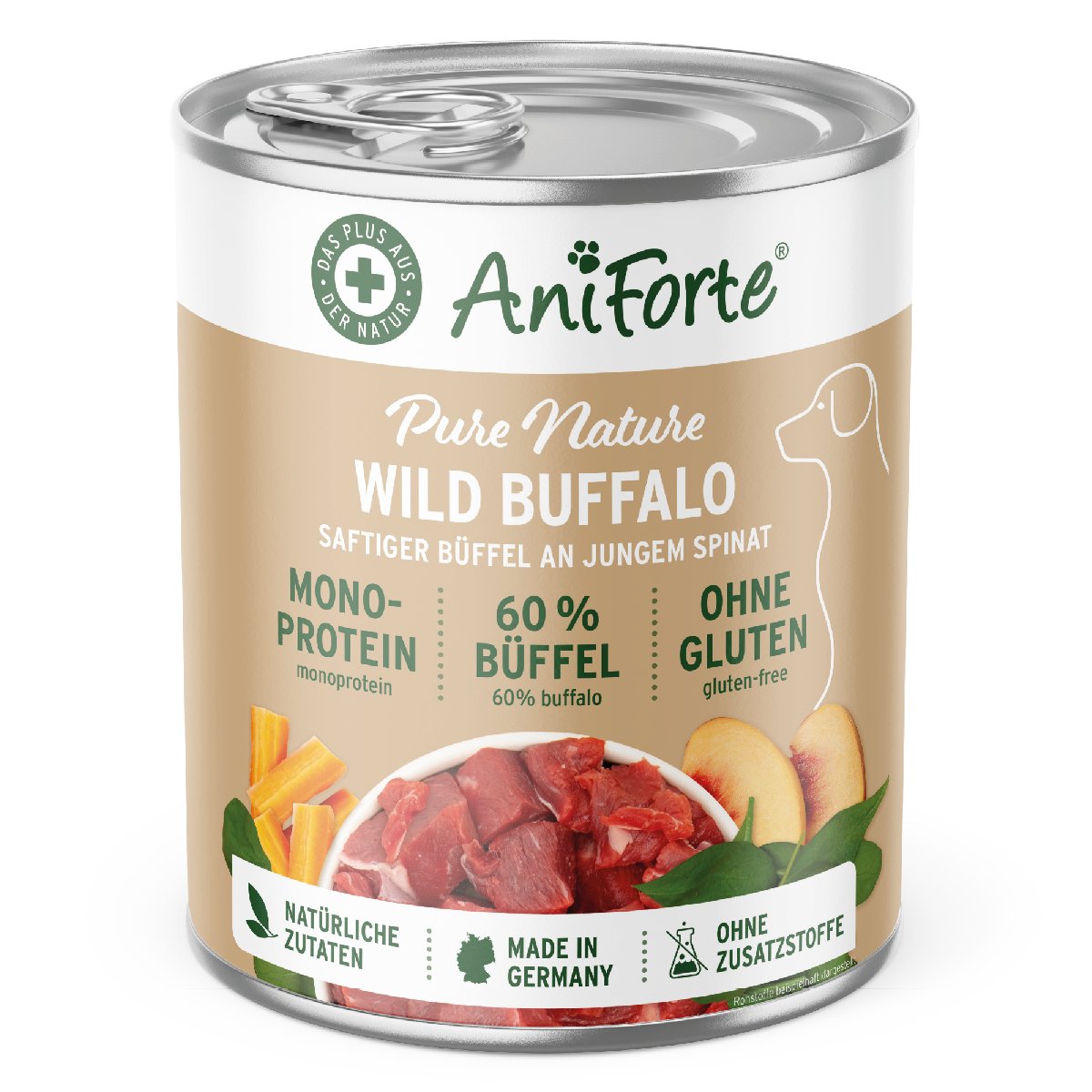 PureNature Wild Buffalo - Wet Food for Dogs - 6 x 400g - AniForte UK