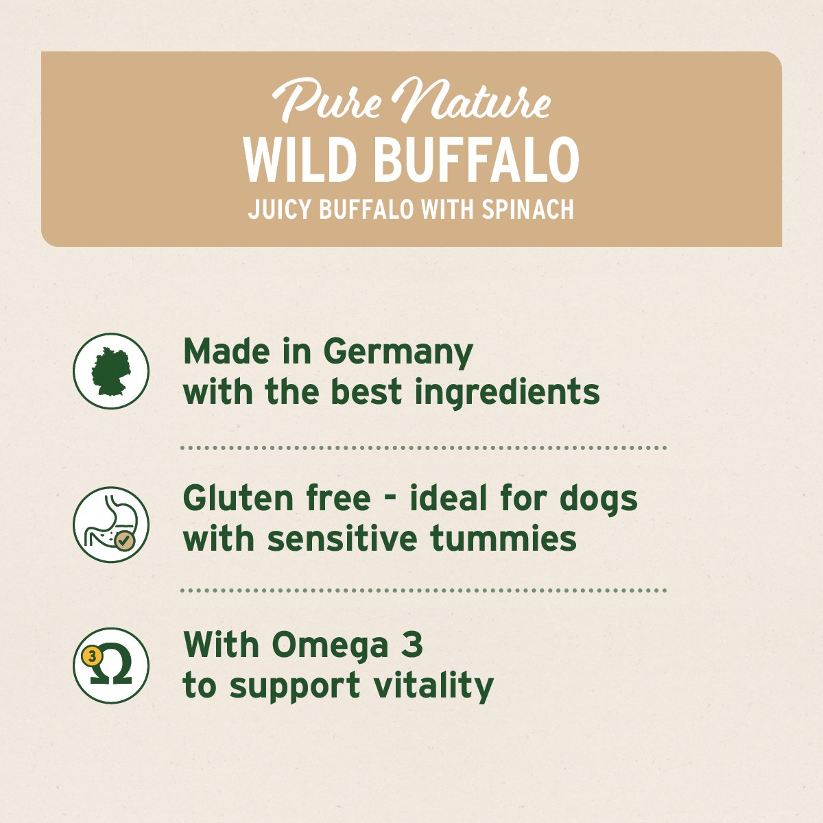 PureNature Wild Buffalo - Wet Food for Dogs - 6 x 400g - AniForte UK