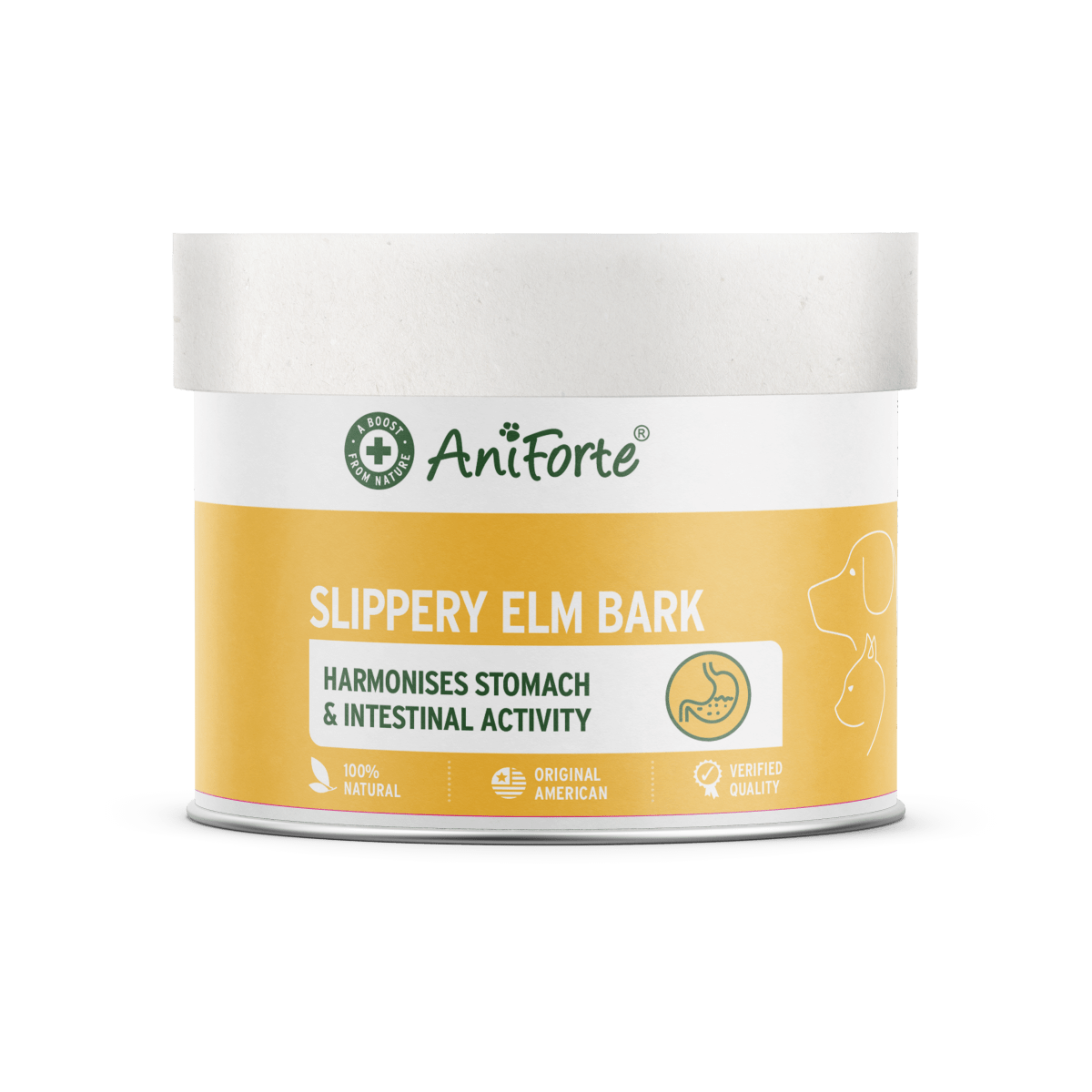 Slippery Elm Bark Powder - Supports Digestion and Healthy Gastric Mucosa - AniForte UK