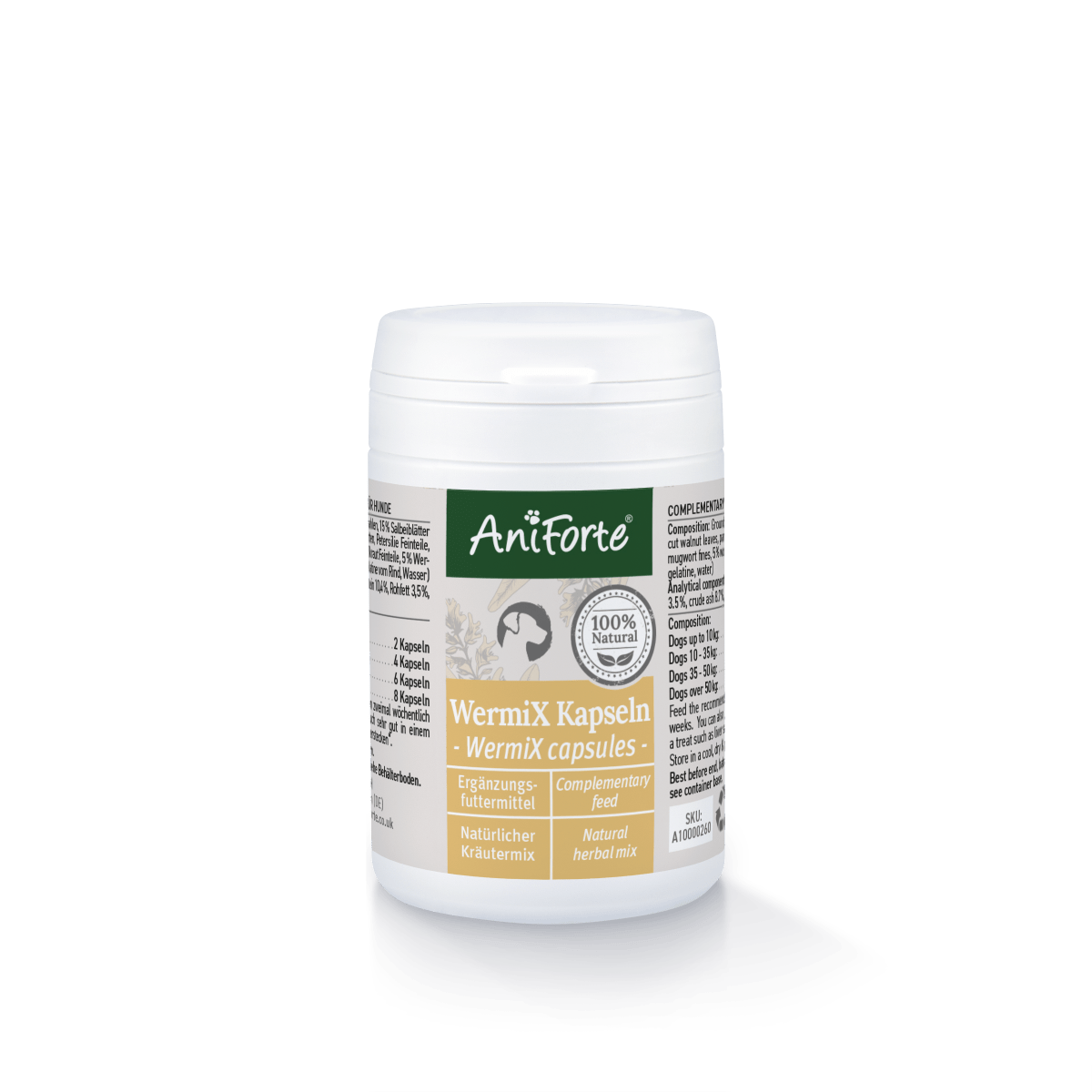 AniForte® WermiX Capsules for Dogs - 50 Capsules - AniForte UK